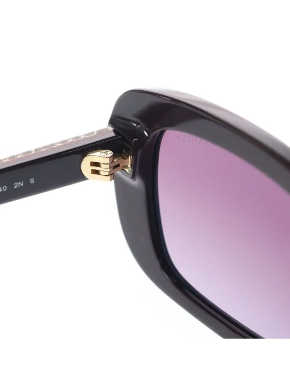 Chanel CC Logo Chain Sunglasses Wine Red 54 17 Gold Eyewear